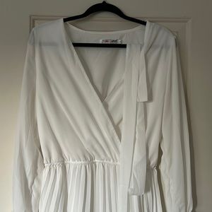 White mid-length dress
